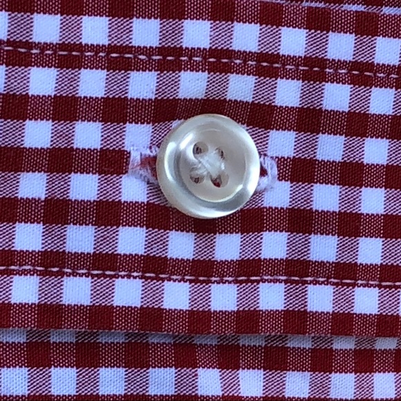 Lands End 100% cotton checkered button down shirtM - Picture 11 of 12